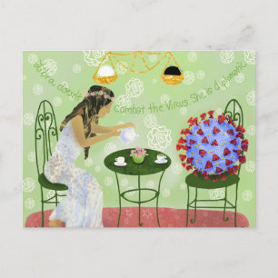 Schilvel en het Covid19-virus Briefkaart