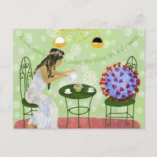 Schilvel en het Covid19-virus Briefkaart (Voorkant)