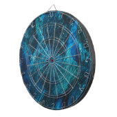 Schilveren van turqouise Galaxy Dartbord (Voorkant Rechts)