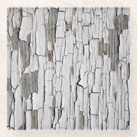  schilverf: witte muuresthetiek glazen onderzetter (Voorkant)