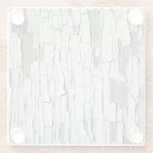  schilverf: witte muuresthetiek glazen onderzetter (Achterkant)