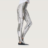  schilverf: witte muuresthetiek leggings (Rechts)