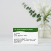 Schimmel- en Storm schadehersteldiensten Visitekaartje (Staand voorkant)