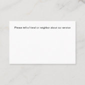 Schimmel- en Storm schadehersteldiensten Visitekaartje (Achterkant)