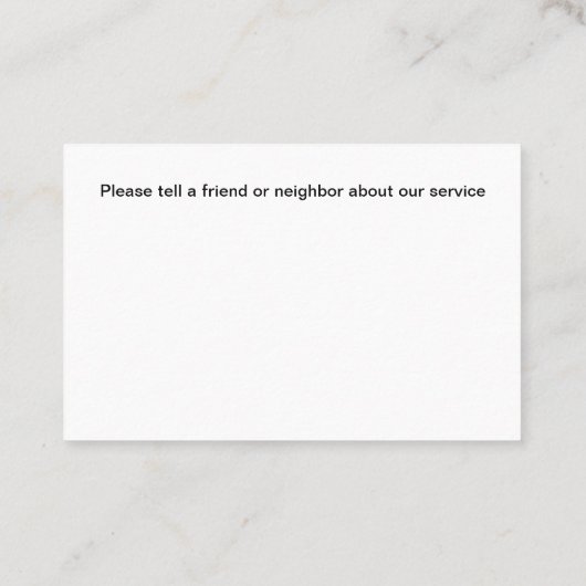 Schimmel- en Storm schadehersteldiensten Visitekaartje (Achterkant)