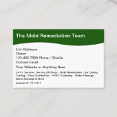 Schimmel- en Storm schadehersteldiensten Visitekaartje (Voorkant)