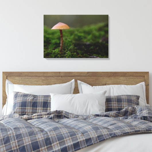 Schimmel in de groene mos canvas print (Insitu (Slaapkamer))