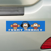 schimmelaap bumpersticker (Op auto)