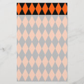 Schimmelachtig Oranje en zwart Diamond Harlequin P Briefpapier (Voorkant)