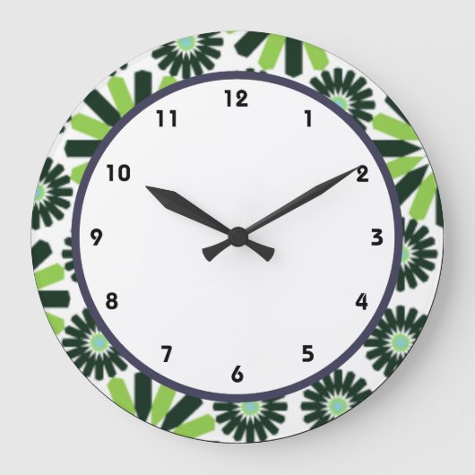 schimmelachtige retro-groene grote klok (Voorkant)