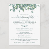 Schimmelbekering van het leven van de Grieks Eucal Uitnodiging Briefkaart (Voorkant)