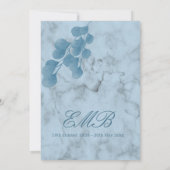 Schimmelblauw Eucalyptusviering van het leven Kaart (Achterkant)