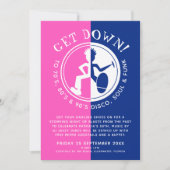 Schimmelblauw roze roze in de retro-partij kaart (Voorkant)