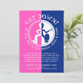 Schimmelblauw roze roze in de retro-partij kaart (Staand voorkant)