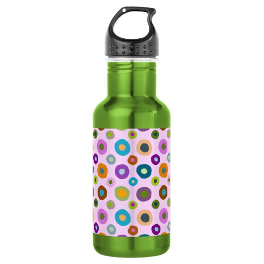 Schimmelflesje met kleurstof boho groen en roze waterfles  (Voorkant)