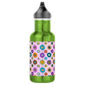 Schimmelflesje met kleurstof boho groen en roze waterfles  (Rechts)