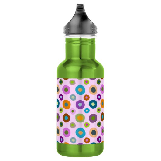 Schimmelflesje met kleurstof boho groen en roze waterfles  (Rechts)