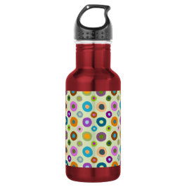 Schimmelflesje met kleurstof boho rood en groen waterfles 