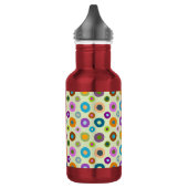 Schimmelflesje met kleurstof boho rood en groen waterfles  (Links)