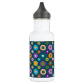 Schimmelflesje, zwart wit en donkerblauw waterfles  (Links)