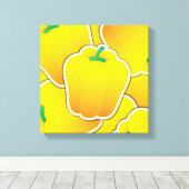 Schimmelgele peper canvas afdruk (Insitu (Houten vloer))