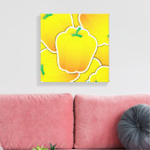 Schimmelgele peper canvas afdruk (Insitu (Woonkamer))