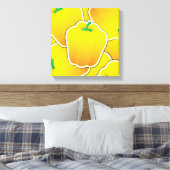 Schimmelgele peper canvas afdruk (Insitu (Slaapkamer))