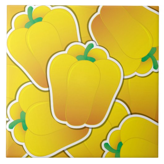 Schimmelgele peper tegeltje (Voorkant)