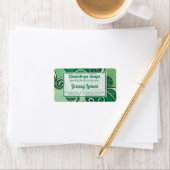 Schimmelgolven groene handgemaakte zeep op maat etiket (Insitu)