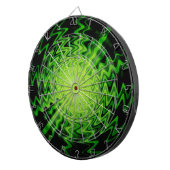 schimmelgroene strepen abstract dartbord (Voorkant Rechts)