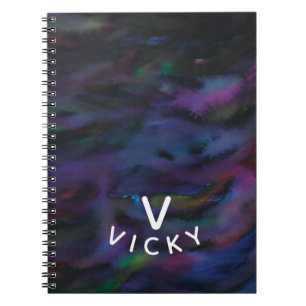 Schimmelig, abstracte gladde waterkleur. notitieboek