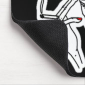 Schimmelig roken Alien met rode nagels Muismat (Hoek)