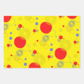 Schimmelige cirkels, abstracte kerst. inpakpapier vel (Voorkant 3)