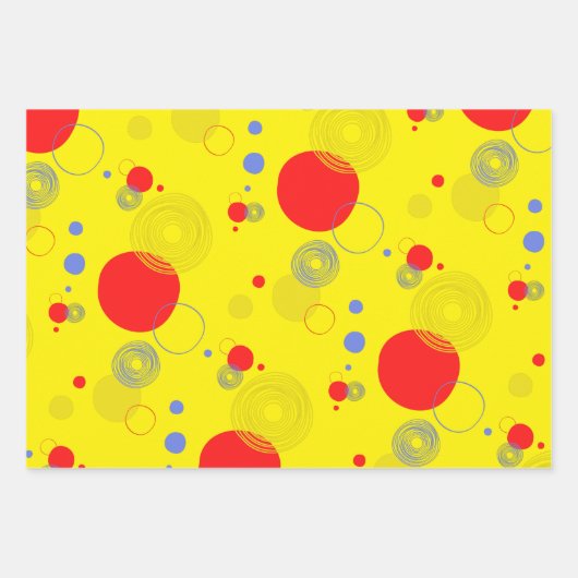 Schimmelige cirkels, abstracte kerst. inpakpapier vel (Voorkant 3)