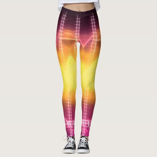 Schimmelige gloed in het donker leggings (Voorkant)