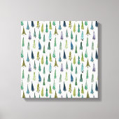 Schimmelige kerstbomen (schilderkunst) canvas afdruk (Voorkant)