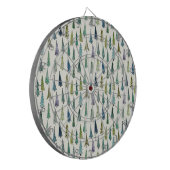 Schimmelige kerstbomen (schilderkunst) dartbord (Voorkant Links)