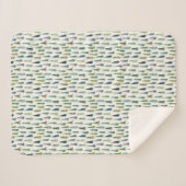 Schimmelige kerstbomen (schilderkunst) sherpa deken (Voorkant (horizontaal))