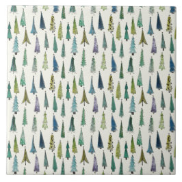 Schimmelige kerstbomen (schilderkunst) tegeltje