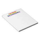 Schimmelige kleurige regenboogschoen met gestreept notitieblok (Schuin)