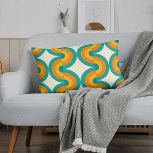 Schimmelige kleurrijke halve cirkel Kunstpatroon Kussen