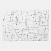 Schimmelige middeleeuwse lijnen en Stippen Theedoek (Horizontaal)