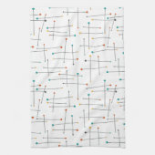 Schimmelige middeleeuwse lijnen en Stippen Theedoek (Verticaal)