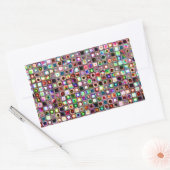 Schimmelige mozaïektegels patroonpatroon met juwee rechthoekige sticker (Envelop)