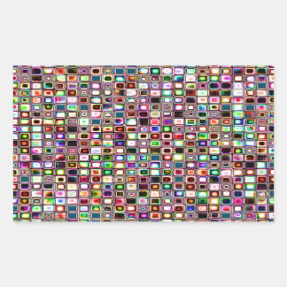 Schimmelige mozaïektegels patroonpatroon met juwee rechthoekige sticker