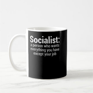 Schimmelige socialistische anti-socialistische dem koffiemok