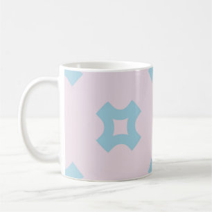 Schimmelige stijlgeometrisch naadloos patroon met koffiemok
