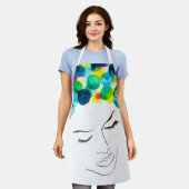 Schimmelige waterverf met een cool haar schort (Gedragen)