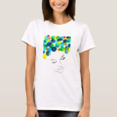 Schimmelige waterverf met een cool haar t-shirt (Voorkant)