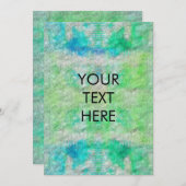 Schimmelige Waterverf Tie Dye Dank u blanco Kaart (Voorkant / Achterkant)